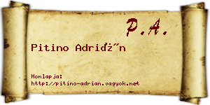 Pitino Adrián névjegykártya